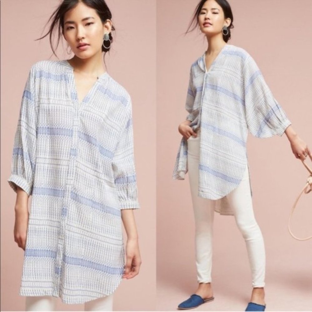 Anthropologie Maeve Lena Yarn-dyed Tunic M